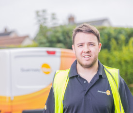 HQ Fibre installation 2022 Guernsey Fibre engineer landscape